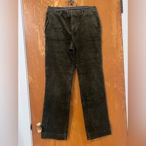 Ralph Lauren Men's Dark Green Corduroy Pants